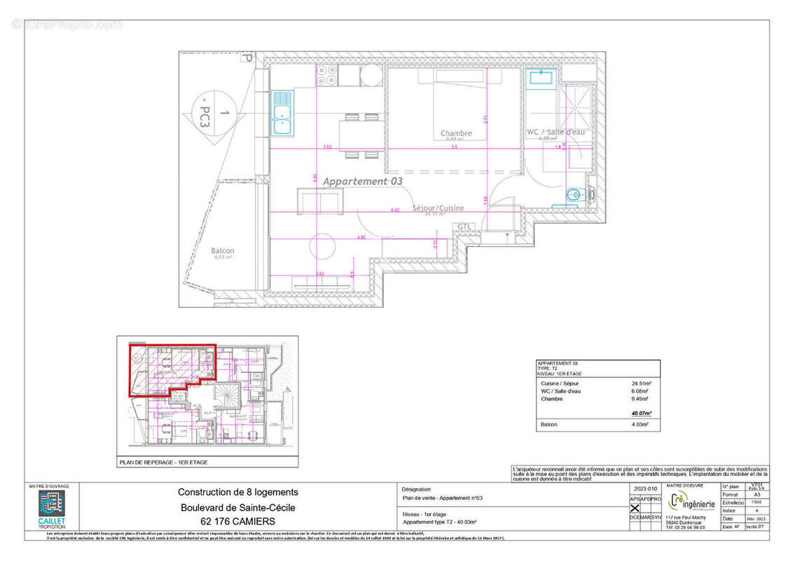 Appartement à CAMIERS