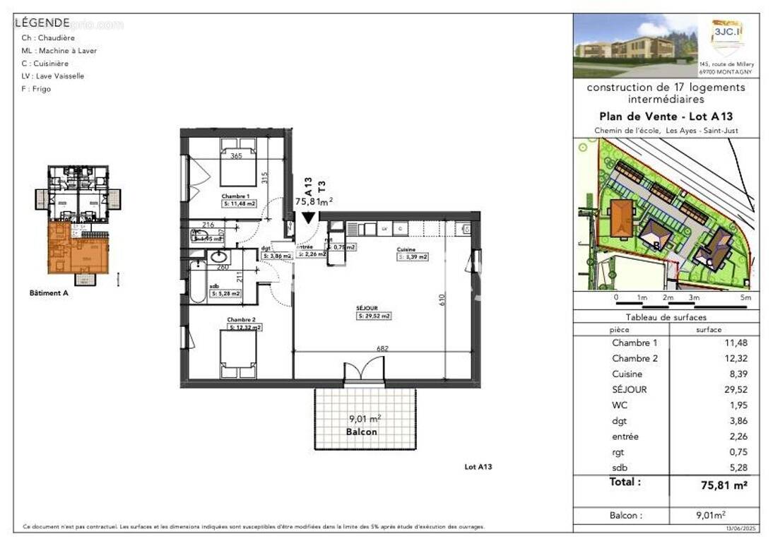 Appartement à SAINT-JUST