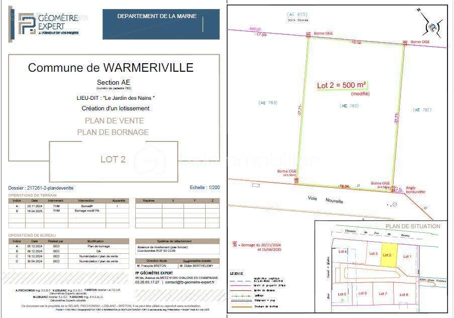 Terrain à WARMERIVILLE