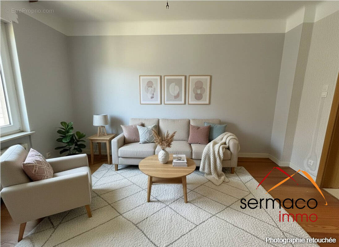 Salon retouché avec l'IA - Maison à SARREGUEMINES