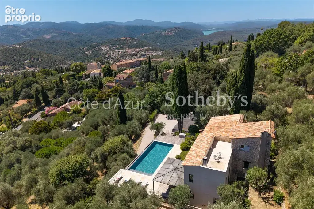 Le Tignet, villa rénovée vue mer panoramique, piscine à débordement et appartement - photo 10