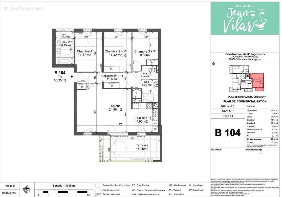 Appartement 88 m² à Villeneuve-Les-Avignon  - photo 23