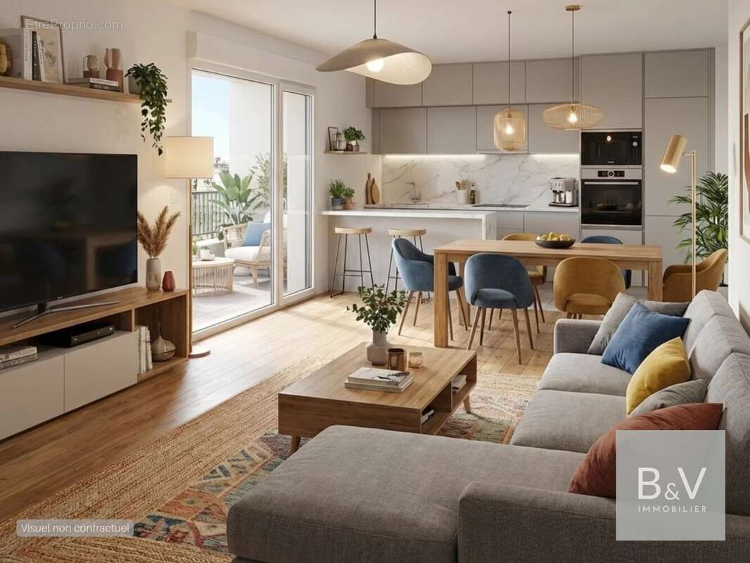 Appartement 3 pièces de 67 m² avec terrasse - photo 2