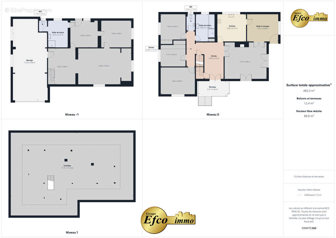 Rare à Pfastatt, maison de plain-pied, Île-de-France, 7 pièces 180 m2 sur 8 ares de terrain avec possibilté ac - photo 17