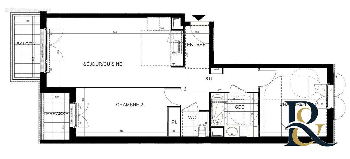 Plan - Appartement à LES CLAYES-SOUS-BOIS