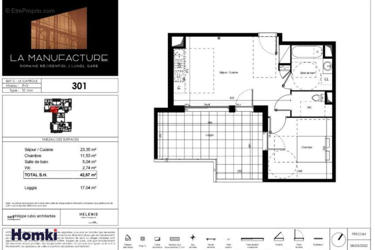 Appartement T2 de 42m2  avec terrasse - photo 9
