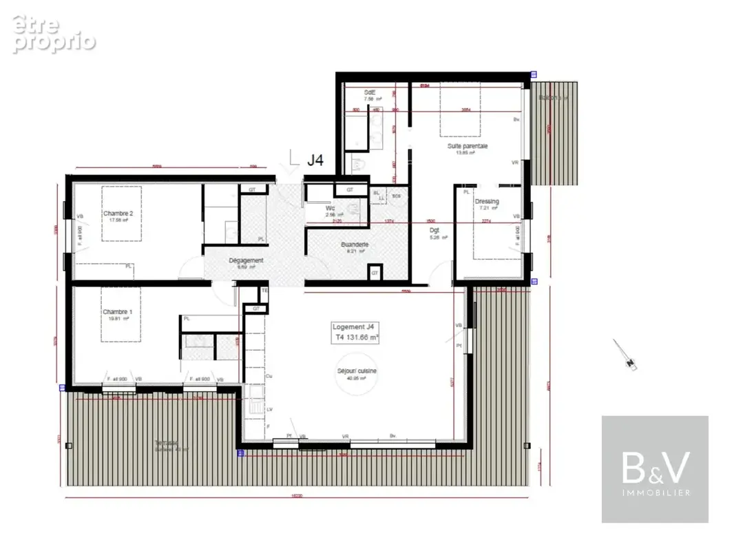 Appartement 4 pièces de 132 m² avec terrasse de 43 m² - photo 3