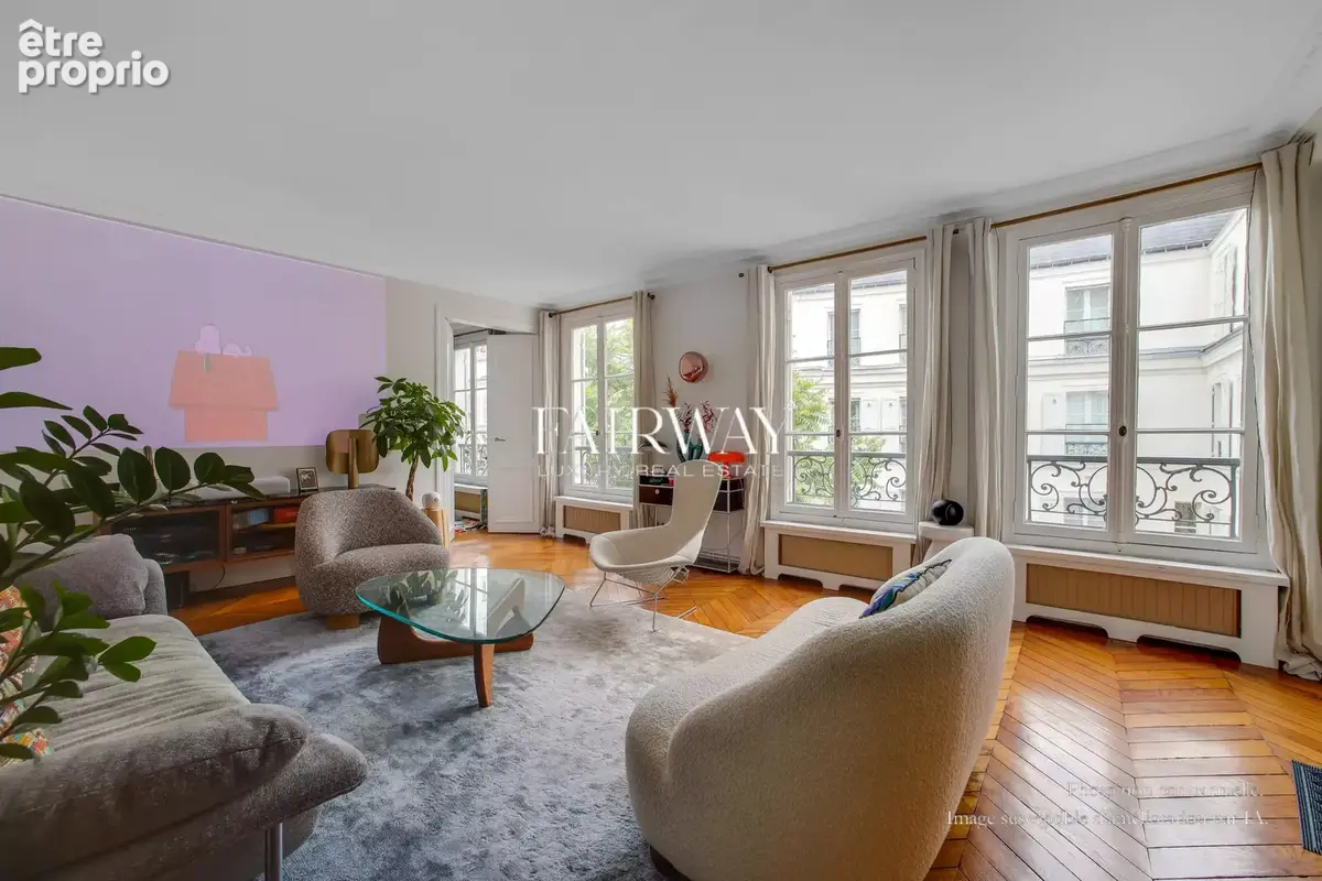 Paris 8e – Parc Monceau – Appartement 98 m² traversant, 2 chambres, calme sur grande cour ouverte, 4e étage avec ascenseur - photo 2
