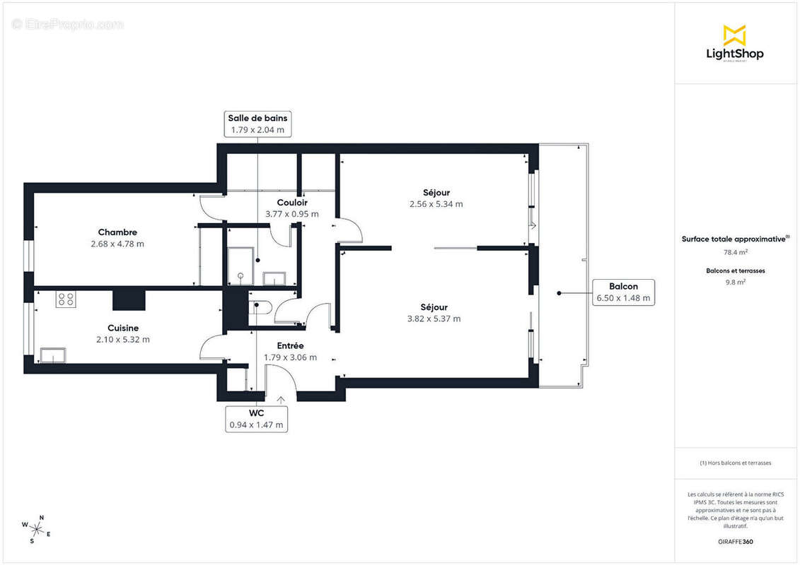 Appartement à PARIS-13E