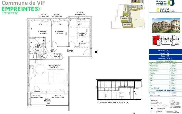 Appartement 81 m² à Vif  - photo 6