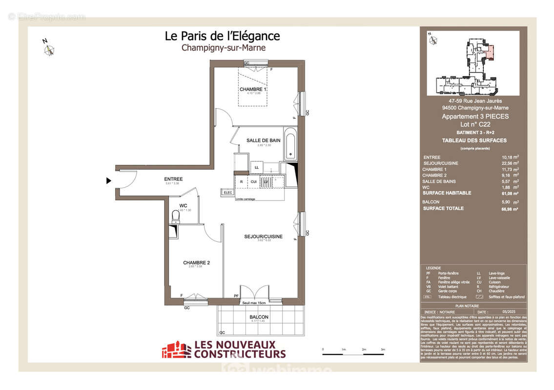 Appartement à CHAMPIGNY-SUR-MARNE
