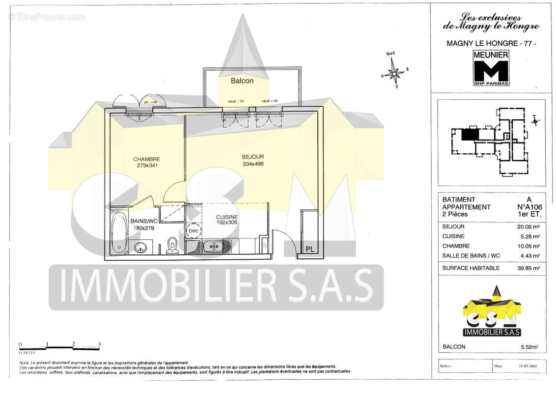 Appartement à MAGNY-LE-HONGRE