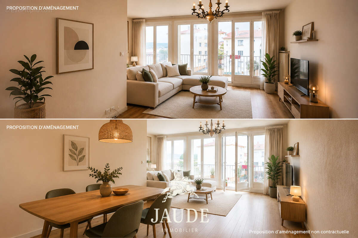 Appartement T4 de 87 m2 avec balcon, cave et garage   Clermont-Ferrand - photo 2