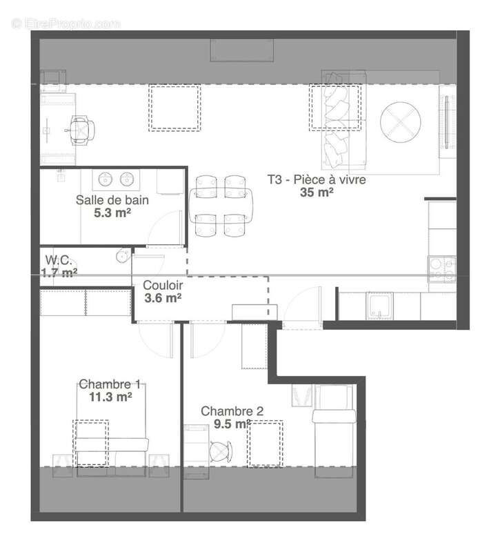 Appartement 83 m² à Entrange  - photo 4