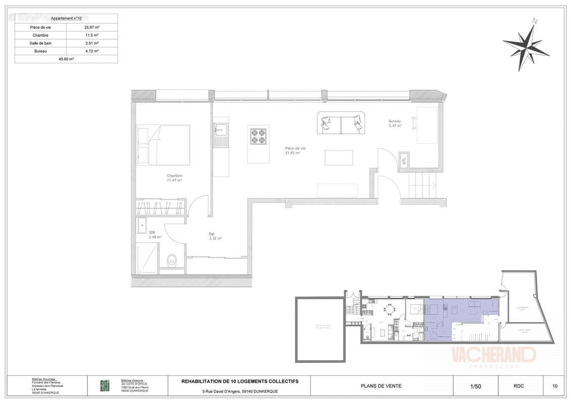 Appartement 45 m² à Dunkerque  - photo 2