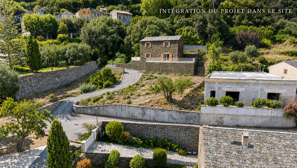 Cap Corse Pino   Terrain à bâtir avec vue mer et avant-projet de villa d’architecte - photo 6