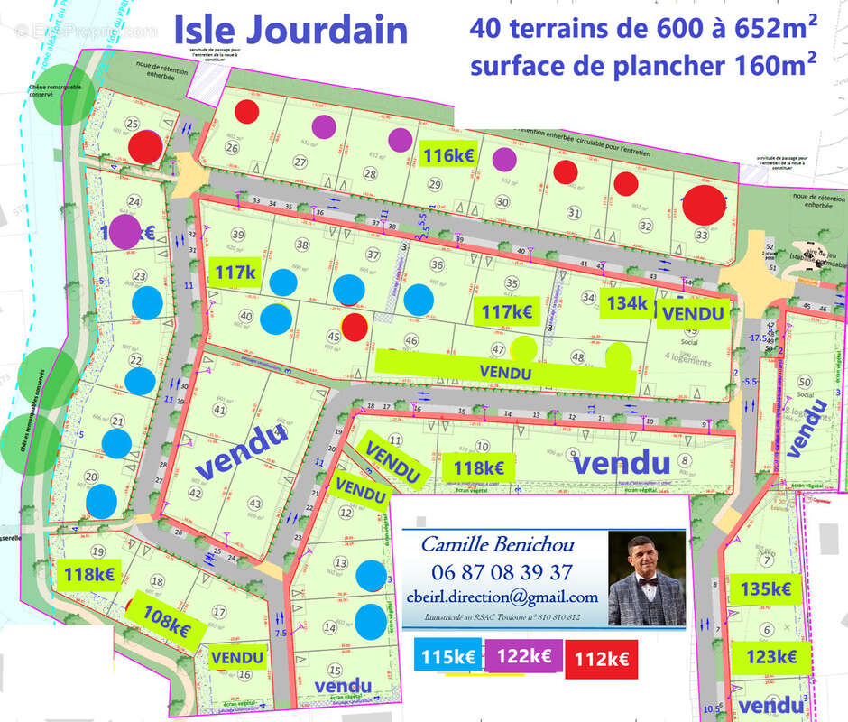 Terrain à L'ISLE-JOURDAIN