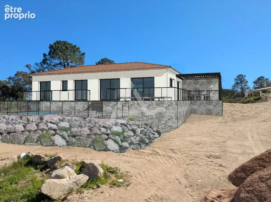 Terrain avec villa t6 en cours de construction à sotta - photo 2