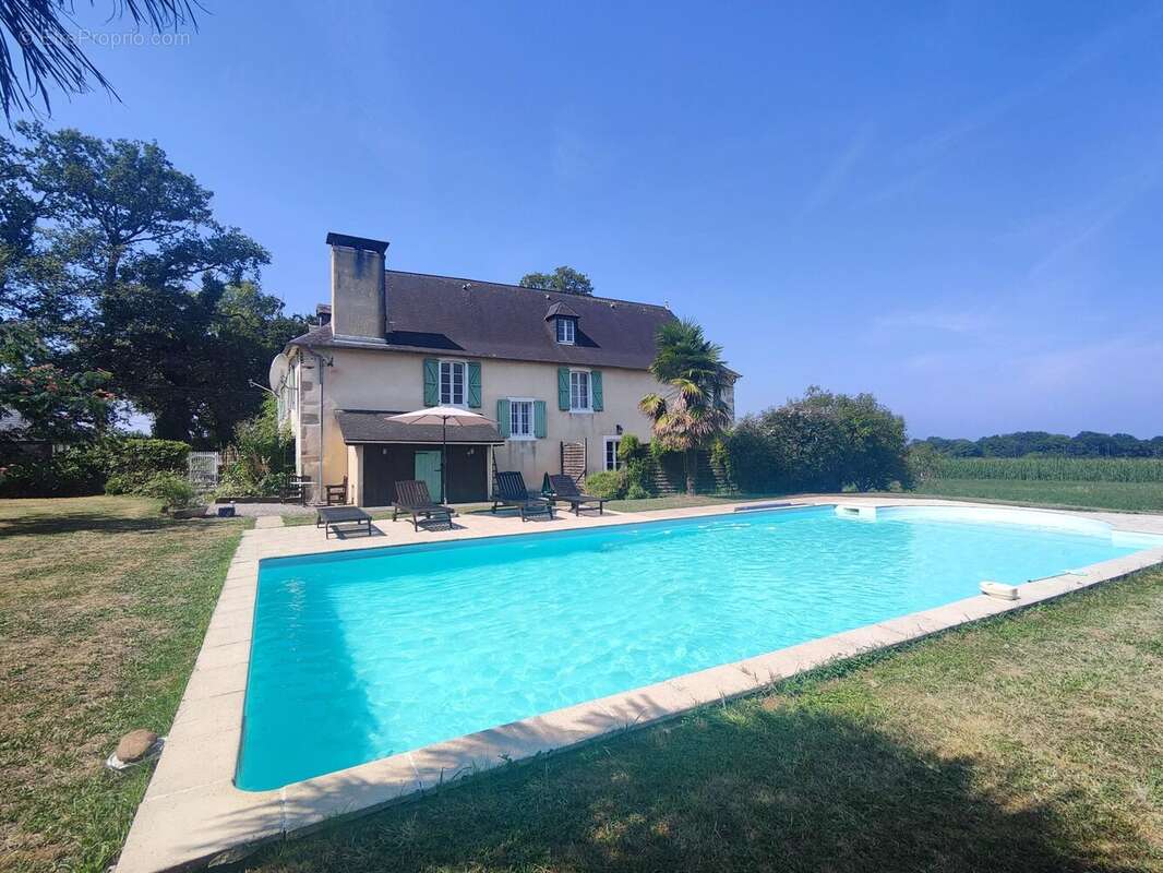 Ferme béarnaise rénovée avec gîte, piscine et vue sur les Pyrenénées - photo 7