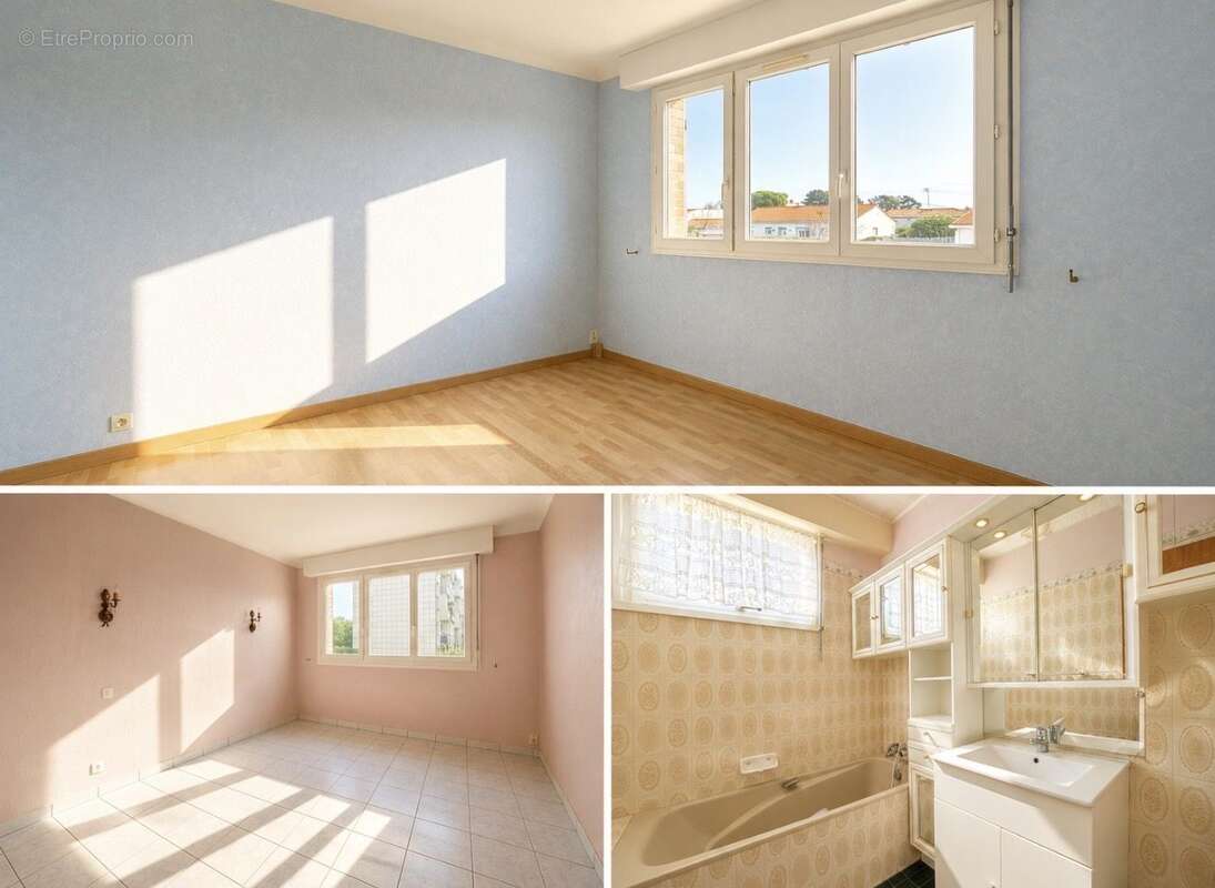 Chambres et salle de bains  - Maison à SAINT-JEAN-DE-MONTS
