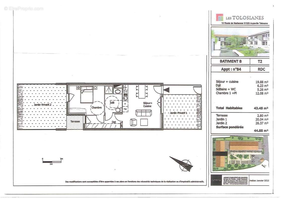 Appartement à AUZEVILLE-TOLOSANE