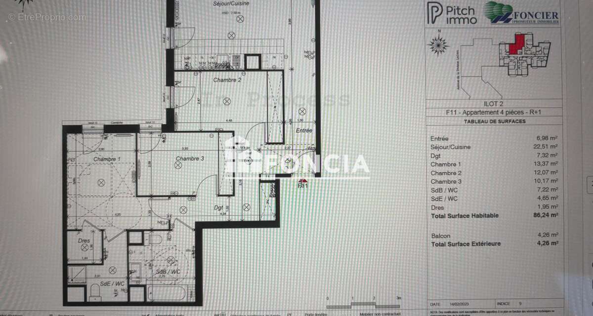 Appartement à CHATENAY-MALABRY