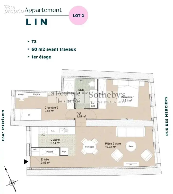 Appartement T3 à personnaliser en centre-ville de La Rochelle - photo 2
