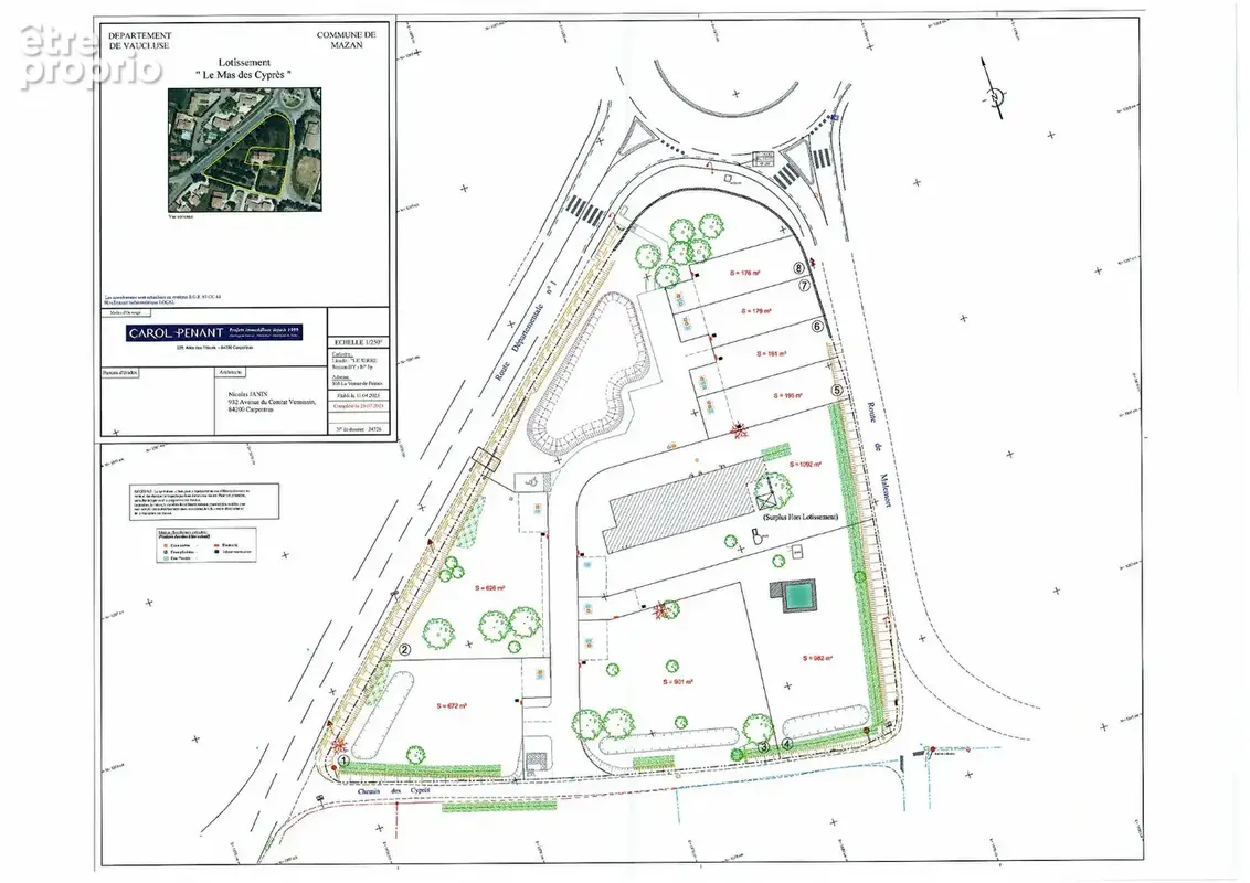 Mazan lot1 terrain a batir 672m² viabilise libre constructeur - photo 5