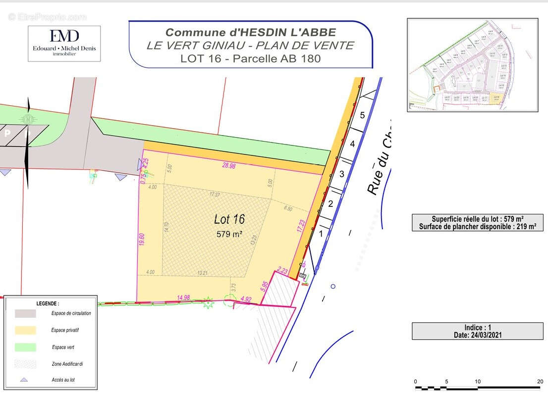 Terrain à HESDIN-L&#039;ABBE