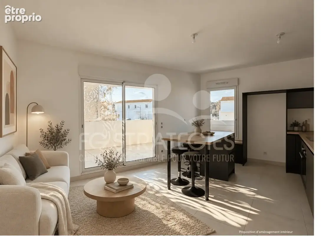 ST AUNES   T3 avec terrasse, cave, garage double - DPE A - photo 2