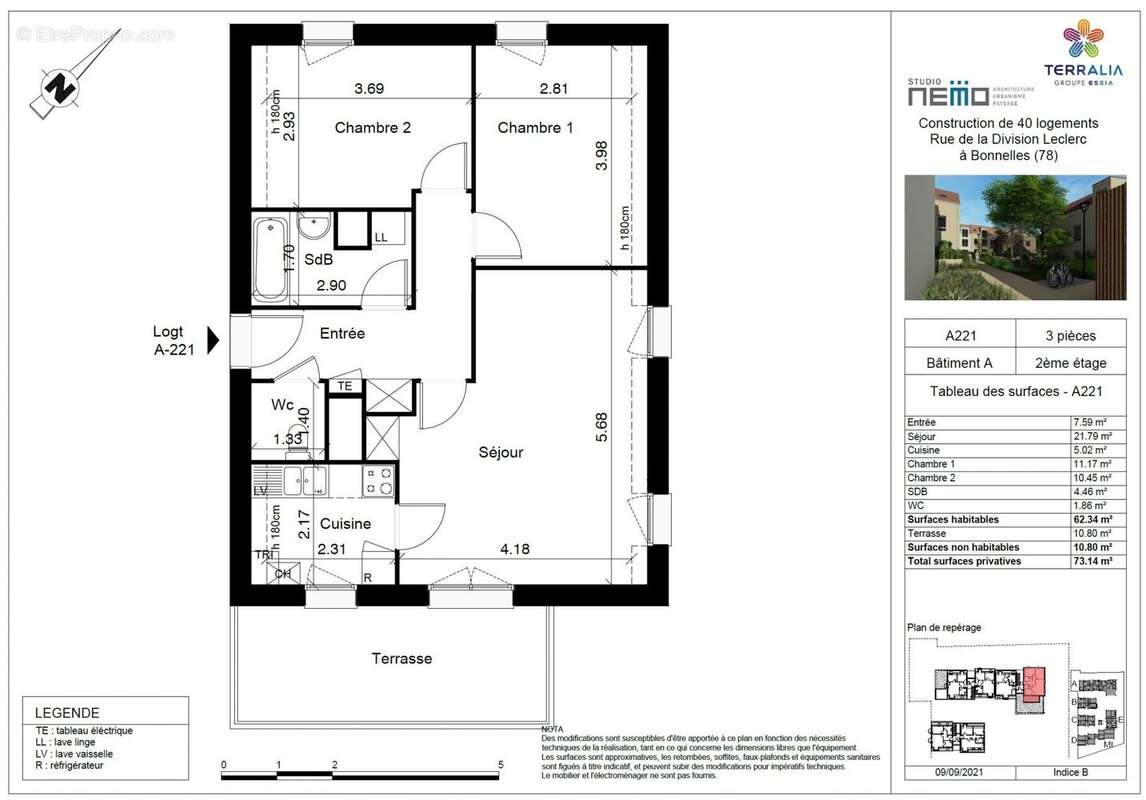 Appartement à BONNELLES