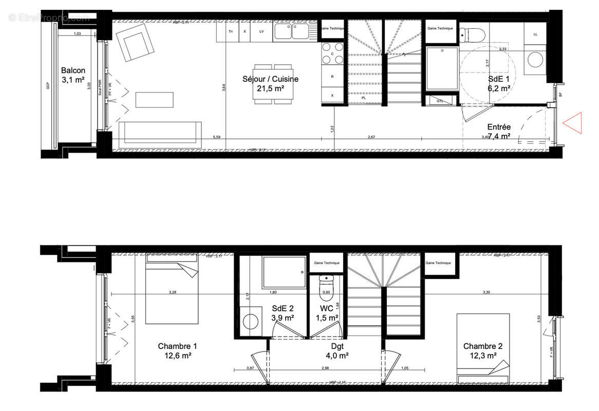 Appartement à SAINT-DENIS