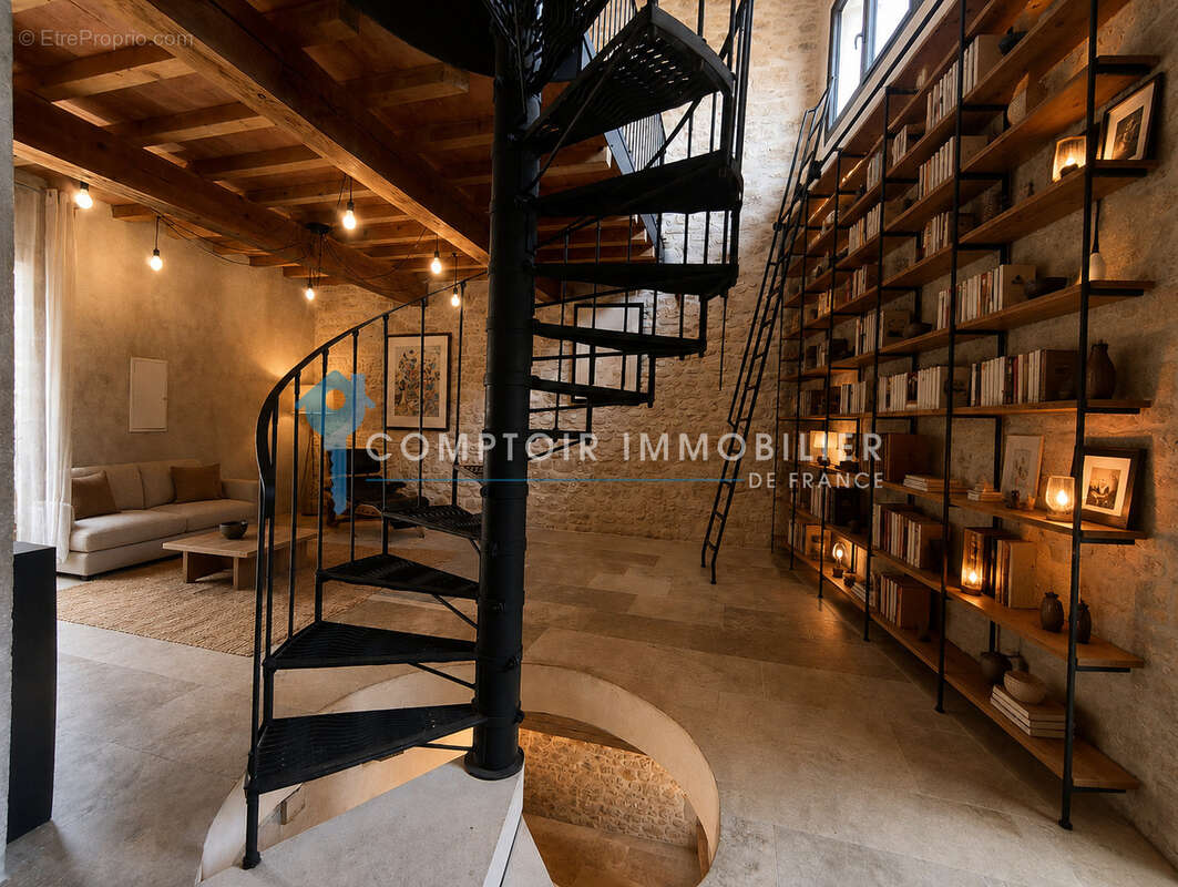 DPT(30)  Vallabrègues  Rare ! Maison de village d'architecte avec piscine intérieure et cour intime - photo 10