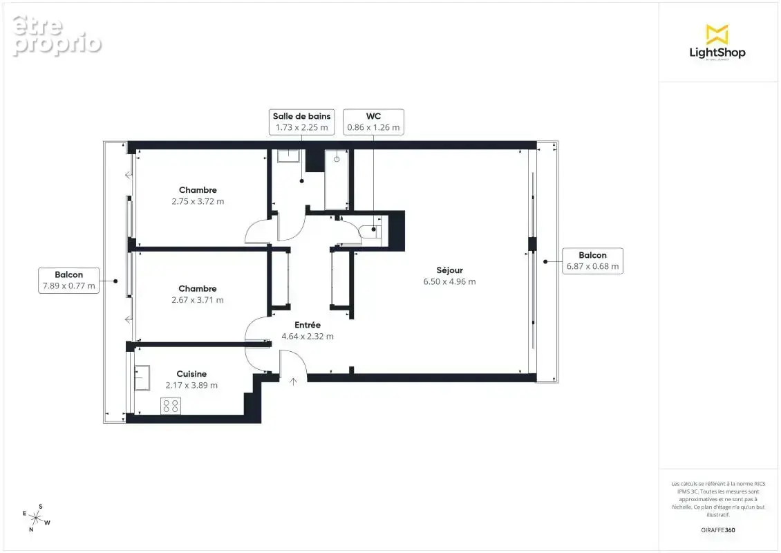 Appartement 4 pièces de 77 m² avec balcon - lumineux et calme - Rue de Bellevue, Boulogne-Billancourt - photo 4
