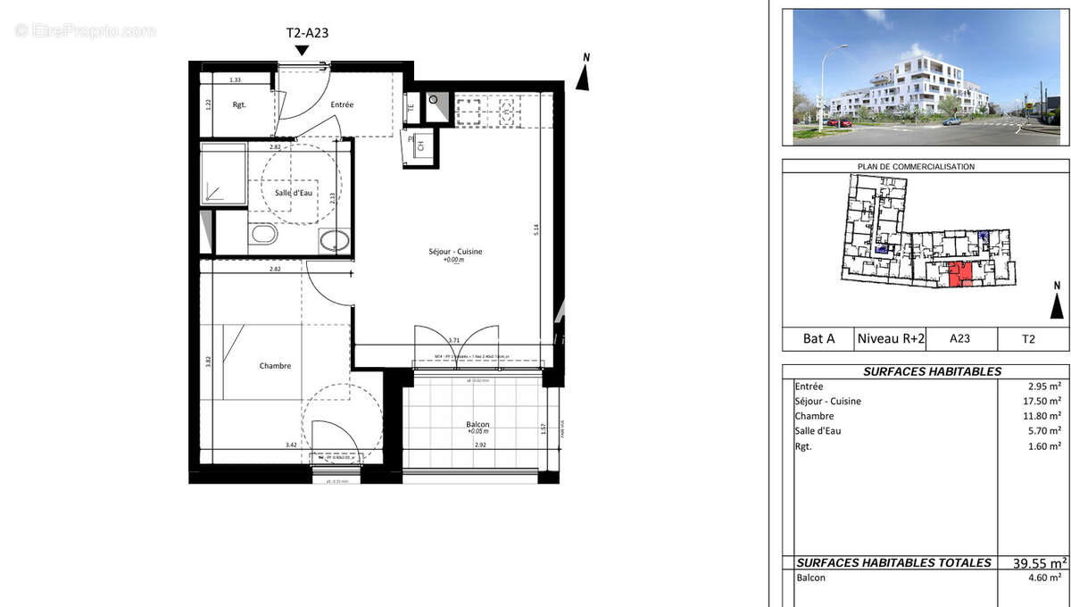 Appartement récent - 1 chambre - 39.55 m2 - Vue Mer - Balcon - photo 6