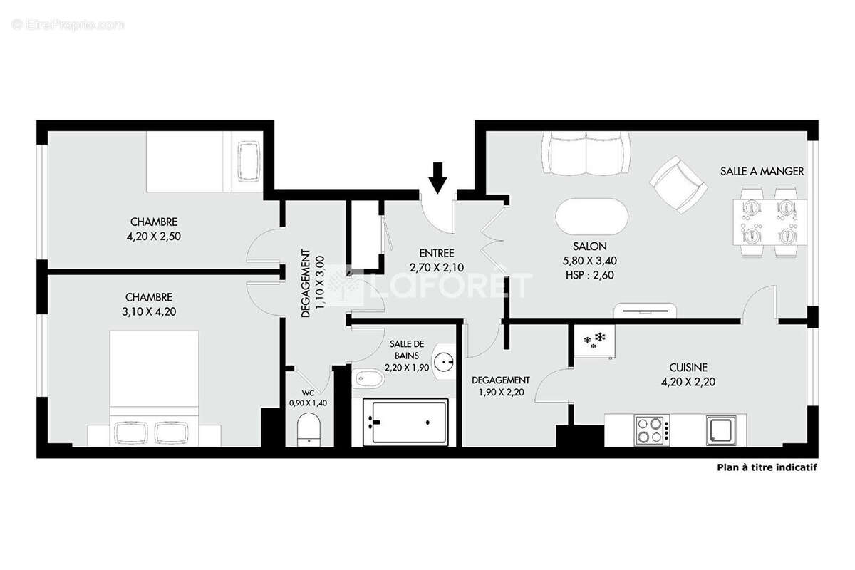 Appartement à PARIS-14E