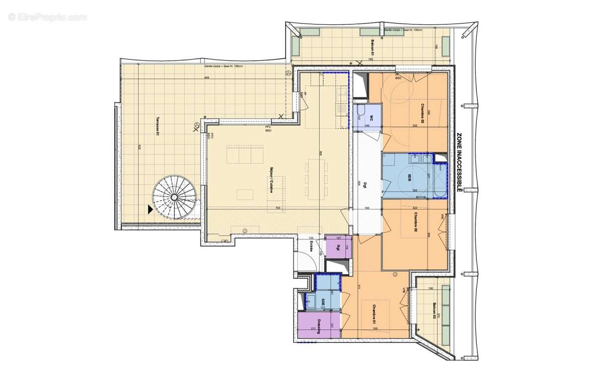 Montpellier, Dpt Hérault (34), Appartement Rooftop d'exception de 108,20 m². Terrasse 116 m² - photo 6
