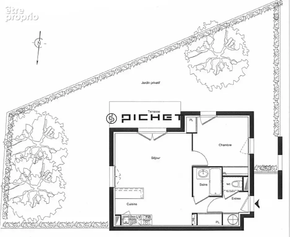 Appartement Villeneuve T2 41 m2 avec jardin - photo 7