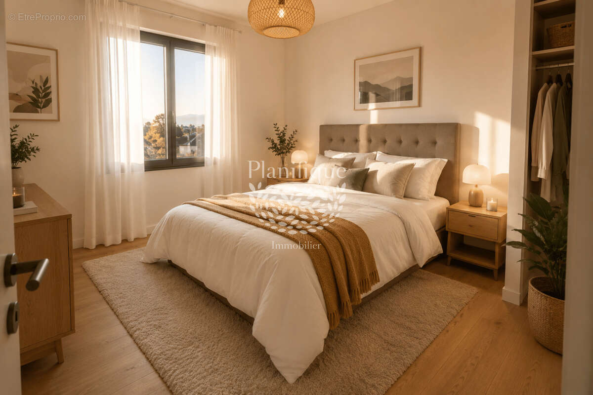 Grand T4 lumineux avec balcon & 2 parkings   Thonon-les-Bains, vue lac - photo 5