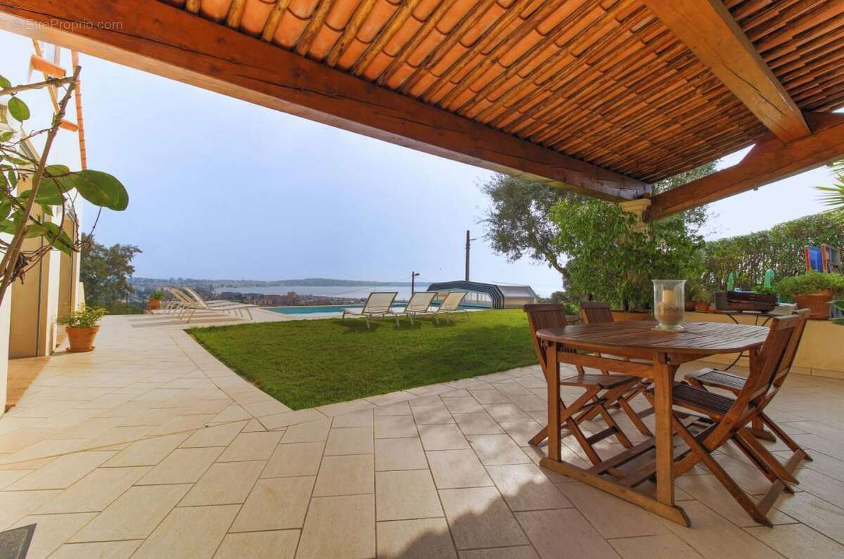 VALLAURIS- SUPER CANNES Magnifique propriété avec 2 maisons- vue mer- piscine - photo 3