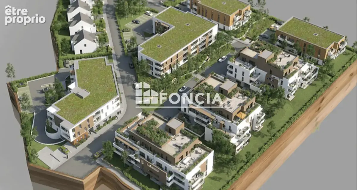 CARQUEFOU GOLF : Beau T2 neuf de 52,97 m2 avec grand balcon orienté Ouest de 8 m2, stationnement en sous-sol et cave vendu en VE - photo 5