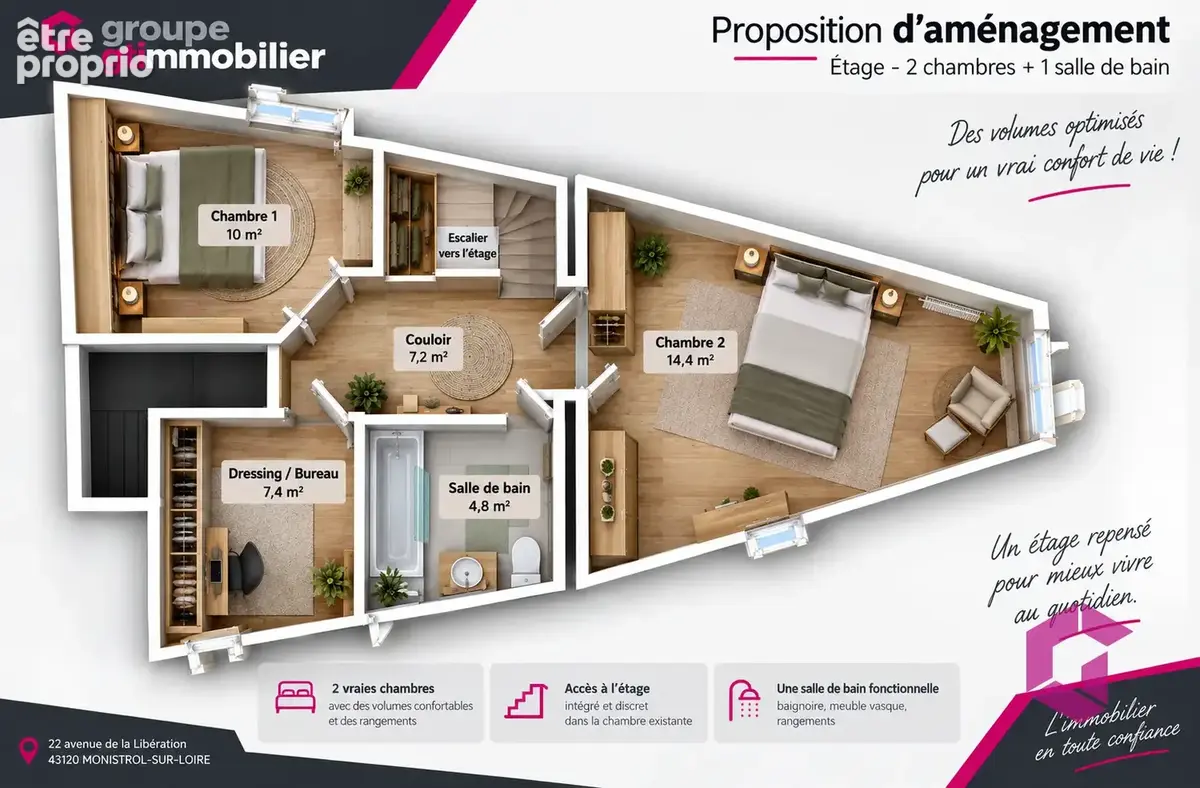 Maison 4 pièces 130 m² à vendre à Saint-Paul-En-Cornillon (42240) - photo 9