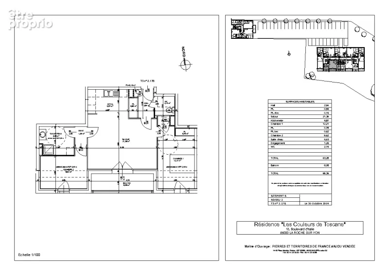 Appartement T3 Z.A.D., Z.I. Nord - 63.68 m2  144 000 Euros - photo 7