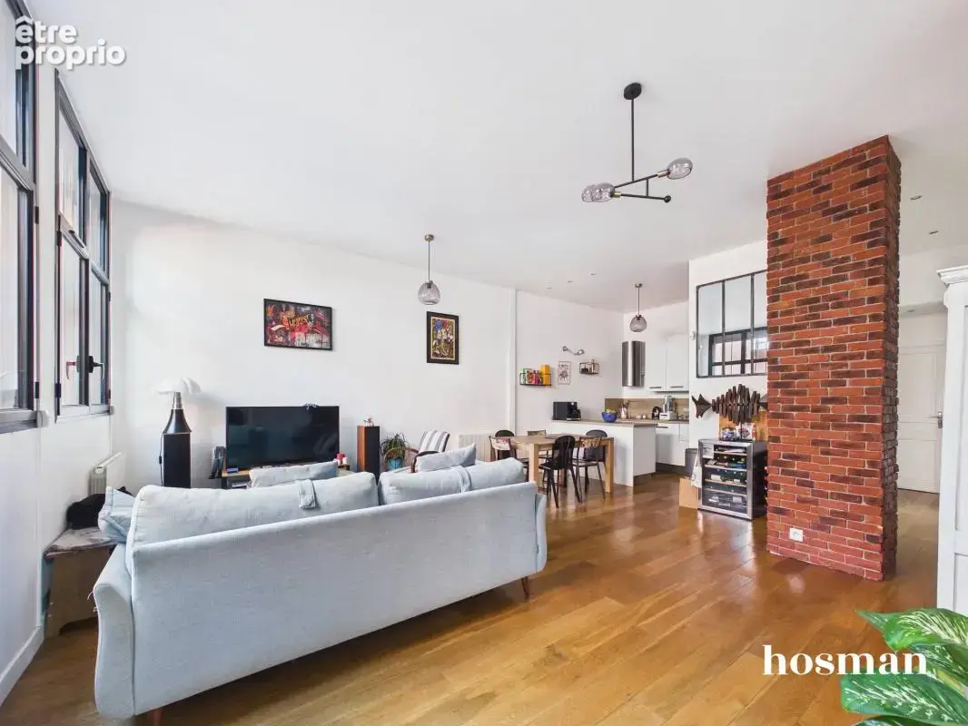 Esprit loft ! Appartement 4 pièces de 90 m² - Calme et lumineux - Rue Gaston Lauriau, Montreuil - photo 1