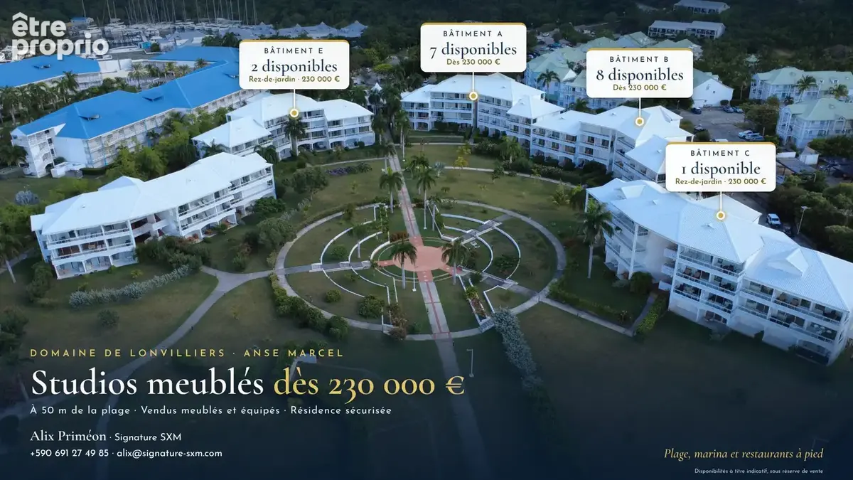 Anse Marcel  Domaine de Lonvilliers  Rez-de-jardin meublé à 50 m de la plage - photo 2