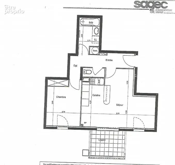 Appartement t2 46m2 - photo 7