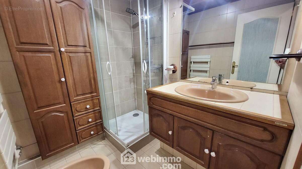 La salle de bains équipée - Appartement à SAINT-MARTIN-D'HERES