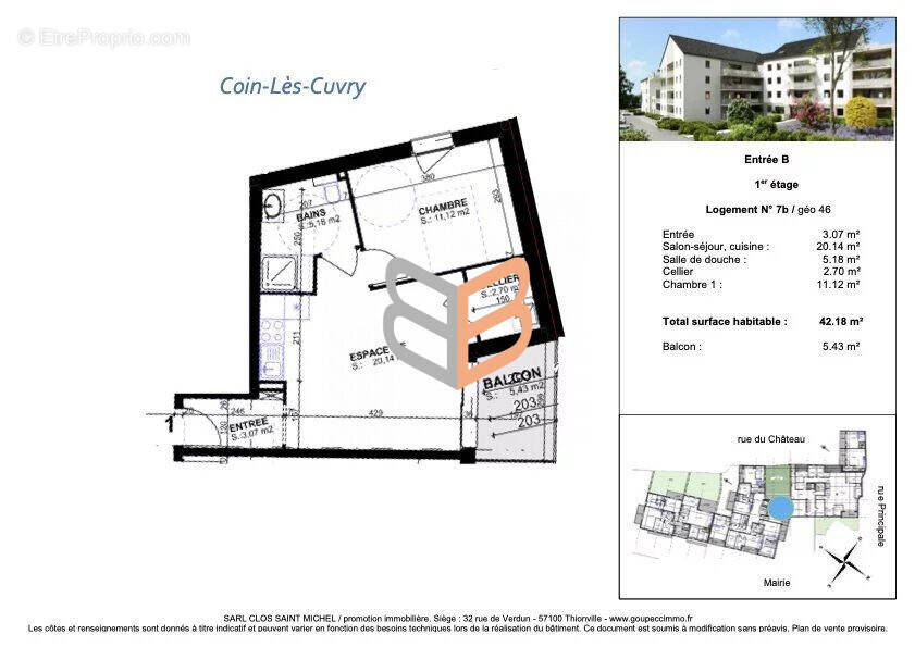 Appartement à COIN-LES-CUVRY