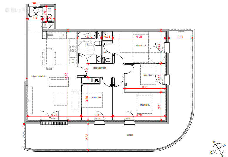 Appartement à LE BOUSCAT