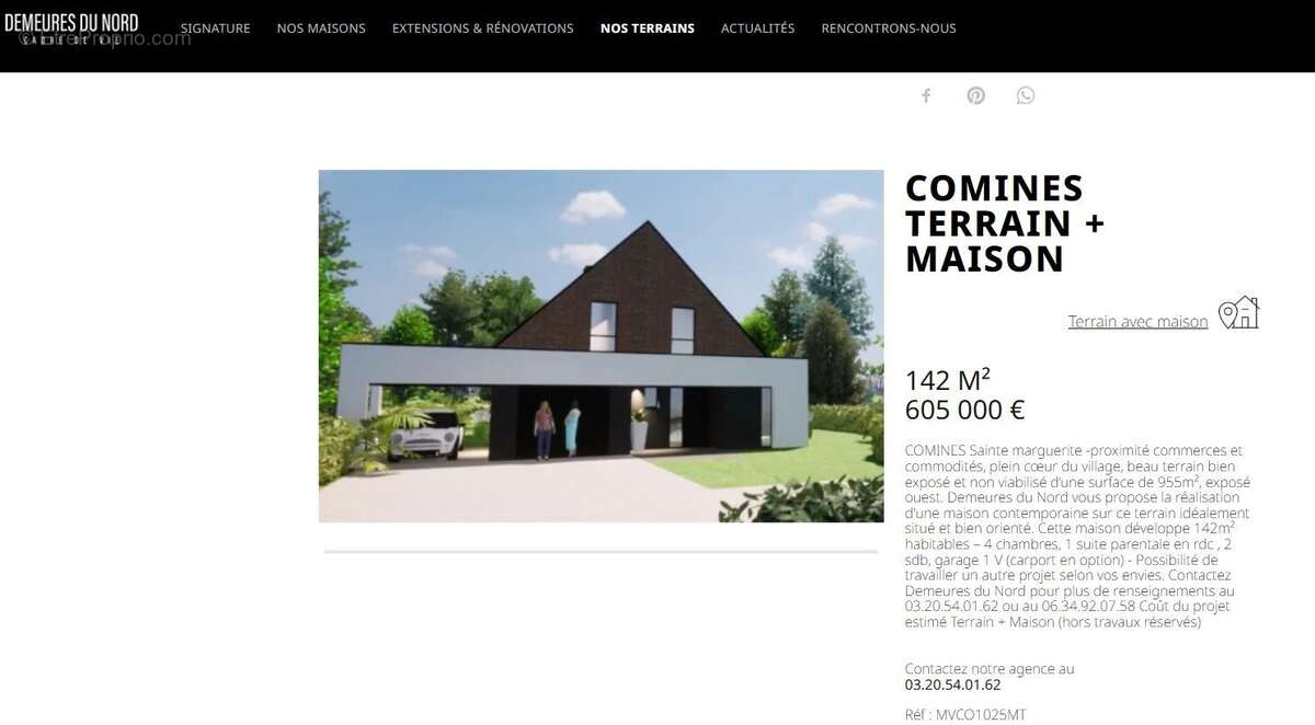 Terrain à QUESNOY-SUR-DEULE